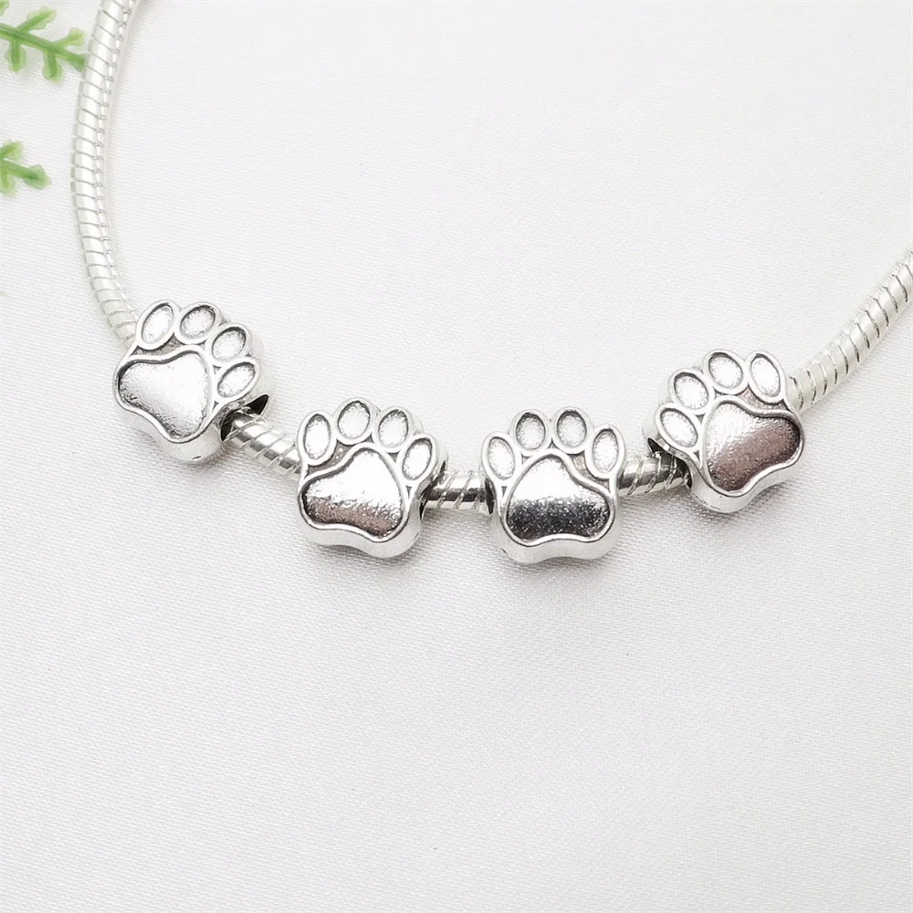 

Винтажные бусины с изображением медведя, подходят для Pandora Charms DIY, европейские браслеты для изготовления металлических украшений, 36 шт./лот