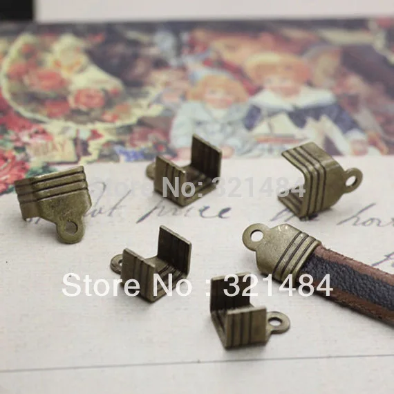 DIY 1000X античная бронза используется для 5x2 мм плоский кожаный шнур ожерелье РАЗЪЕМ