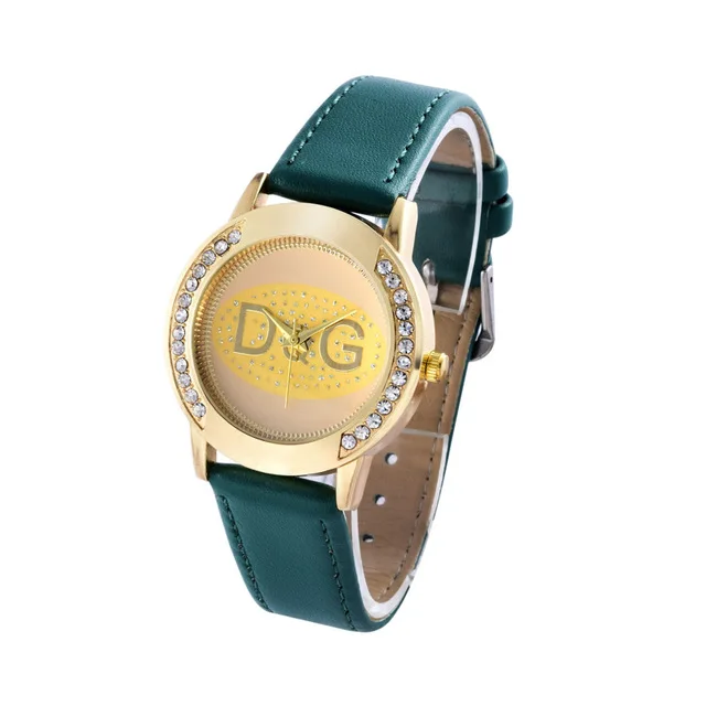 Reloj mujer новые модные женские часы с кристаллами из кожи люксовый бренд DQG