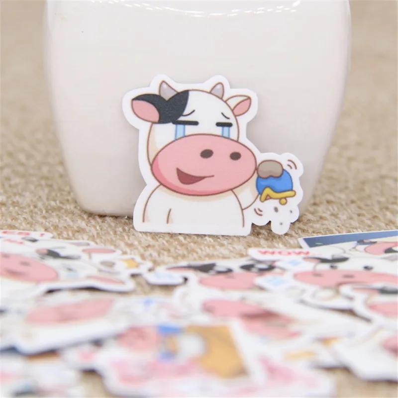 40 шт./лот Meng cow expression Наклейка для телефона автомобильный чехол водонепроницаемый