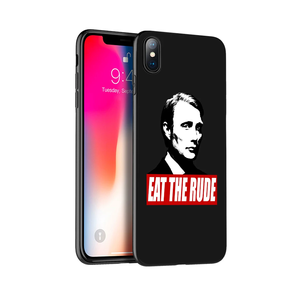 Черный чехол из ТПУ для iphone 5 5s se 6 6s 7 8 plus x 10 силиконовый XR XS 11 pro MAX Ганнибал съешь