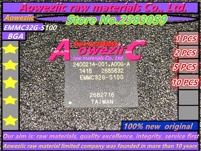 

Aoweziic 100% new original EMMC32G-S100 BGA Memory chip EMMC32G