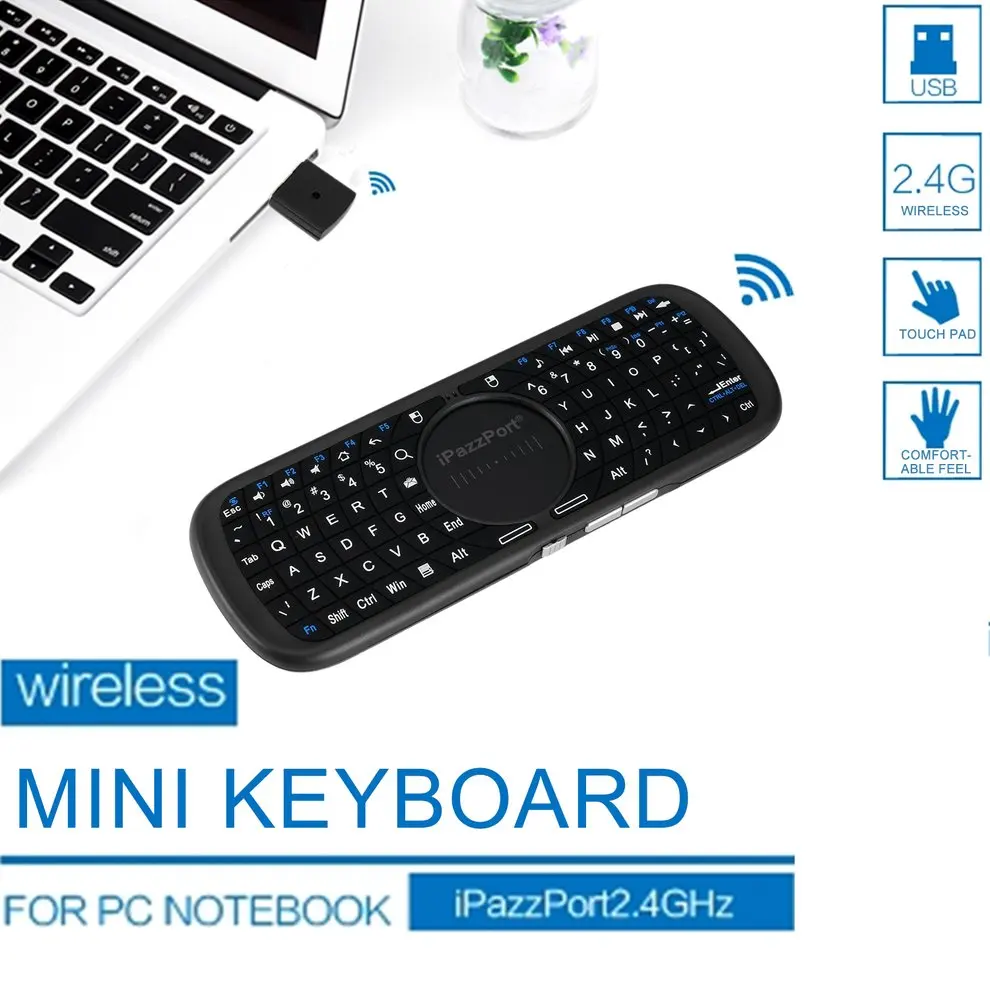 Портативный размер 2 4G мини беспроводная клавиатура для ПК Android Smart tv Box с