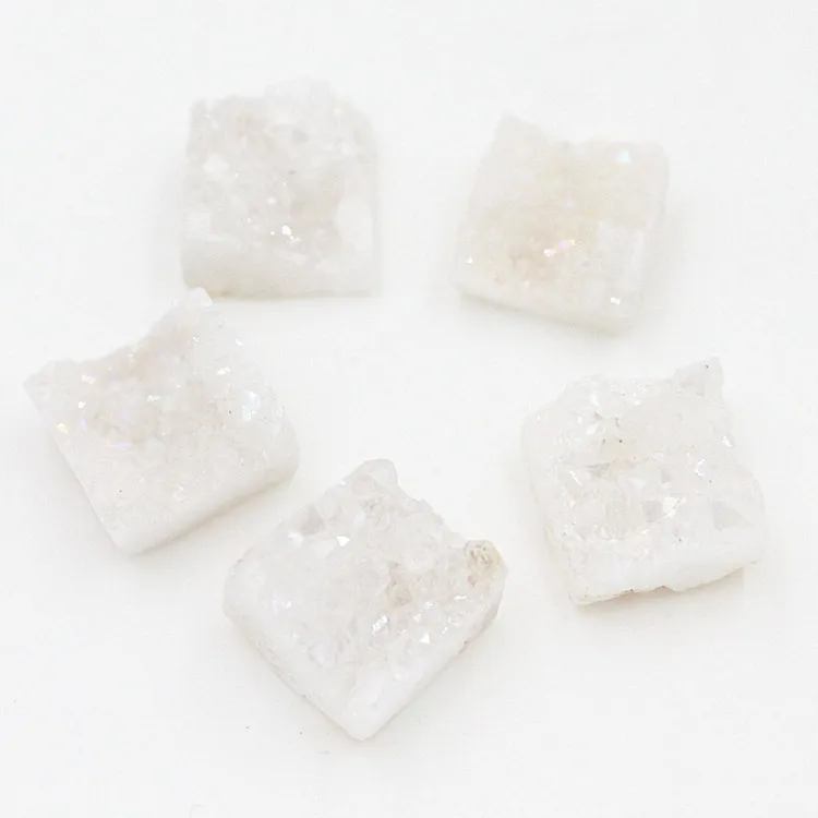 Природный Агат титан зернистость гальванизированный кластер кристаллы