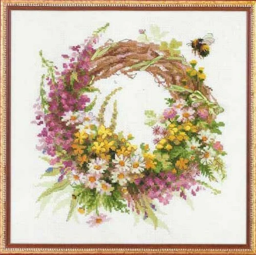 Рукоделие вышивка крестиком наборы для вышивания вышивки 14 16 18 карат венок|cross