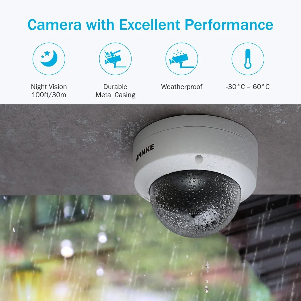 ANNKE специальность 1080P POE камера системы безопасности 8 канальный NVR и 4x CCTV