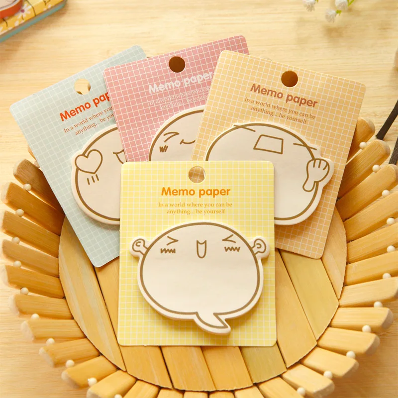 24 PCs Korean Creative Cartoon Expression Motivational Brother N Times Paste Cute Convenience Sticker Message Note Book