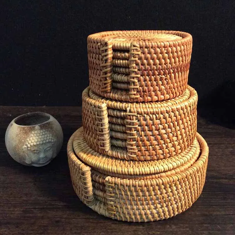 6 шт./компл. подставки для чая кофе напитков ручной работы круглая посуда