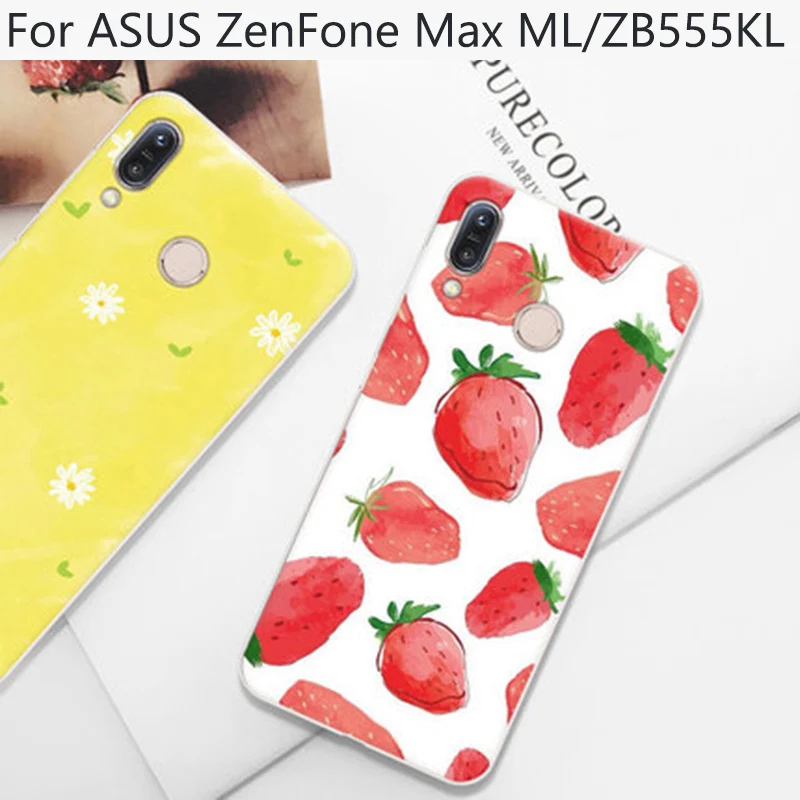 2 шт. чехол для ASUS ZenFone Max ML милые Мультяшные мягкие чехлы телефонов ZB555KL задняя