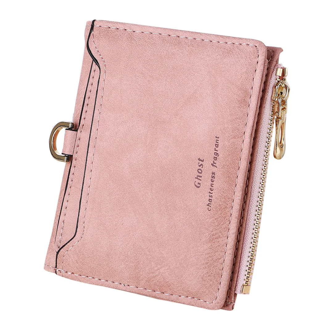 Fashion Women Solid Color Wallet Small Female Vintage Matte Purse Short Snap Fastener Lady Letter Zipper | Багаж и сумки