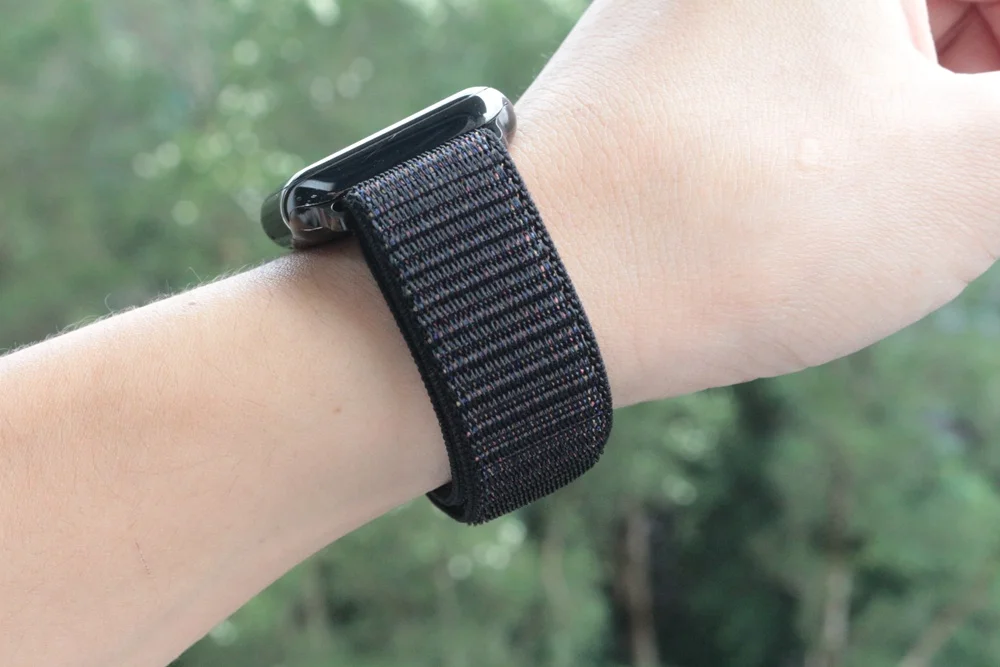 Спортивный ремешок URVOI для apple watch, серия 5, 4, 3, ремешок для iwatch, воздухопроницаемый, застежка-крючок, тканый нейлон, 40 мм, 44 мм