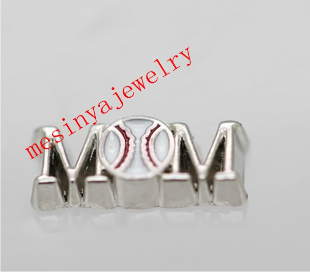 10 шт. плавающие шармы для игры в бейсбол стеклянных медальонов FC421 мин. 15 долл. США