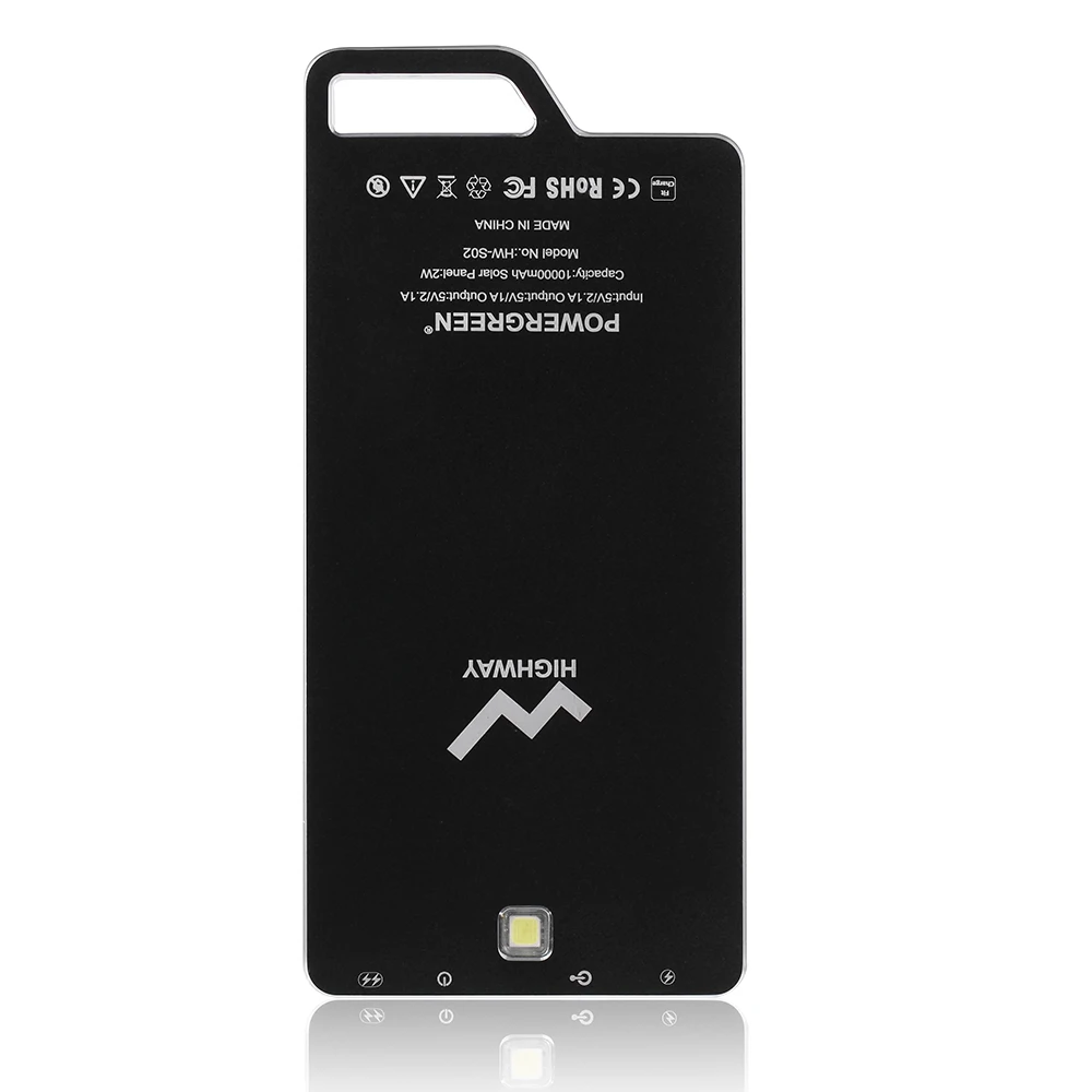 Внешний аккумулятор на солнечной батарее 5 В 2 А 10000 мАч|quick charger|5v 2asolar pack |