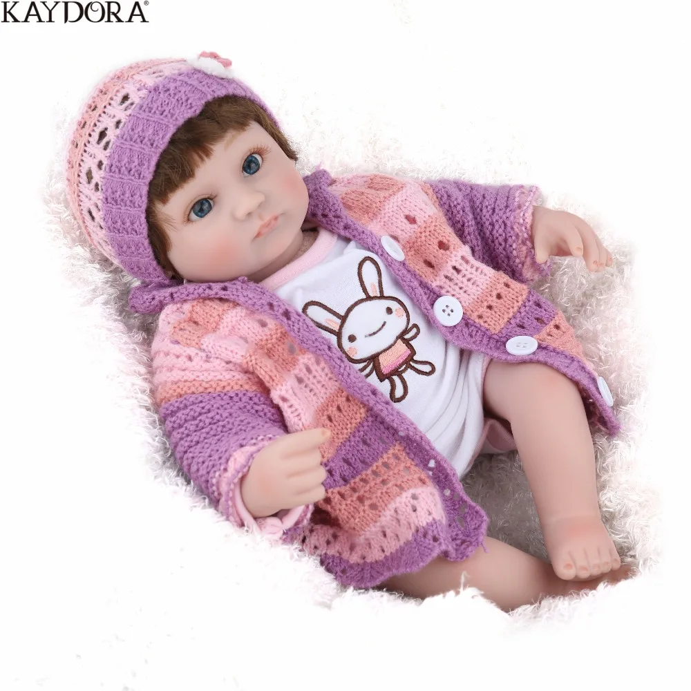 KAYDORA Reborn Baby Girl Кукла новейшая 45 см кролик девочка подарок на день рождения 16