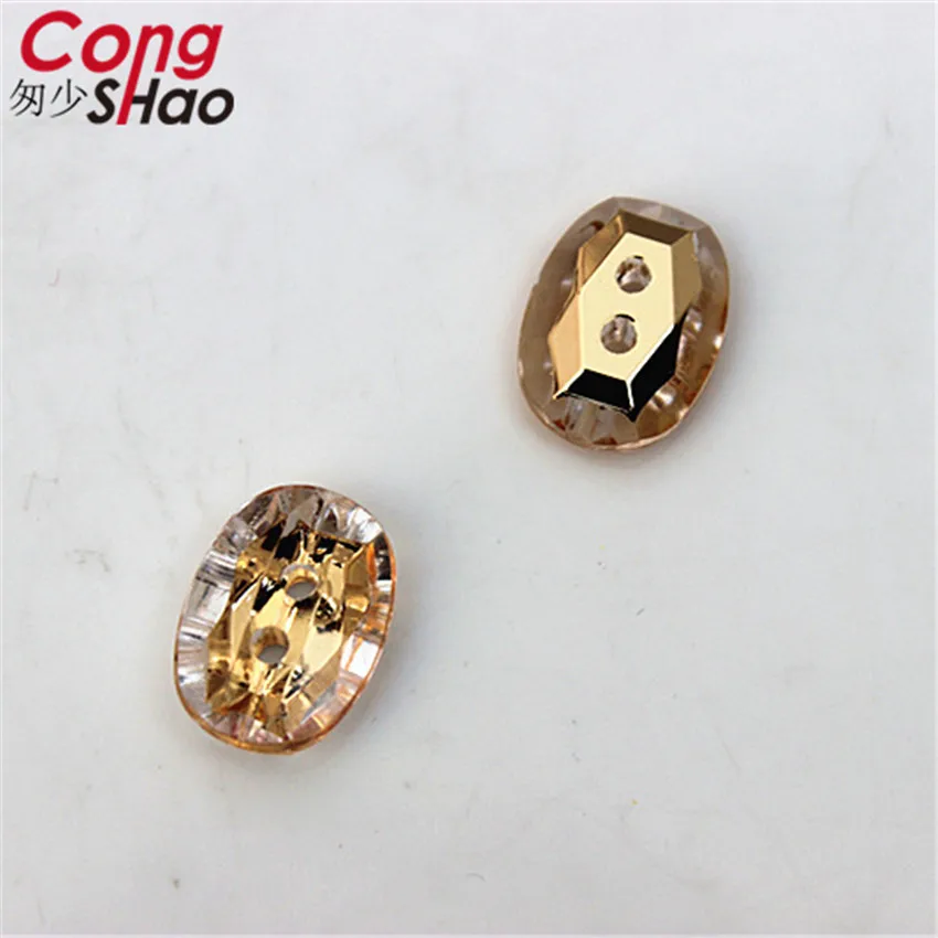 Овальные камни и кристаллы Cong Shao 200 шт. 10*13 мм акриловая Стразы с плоским