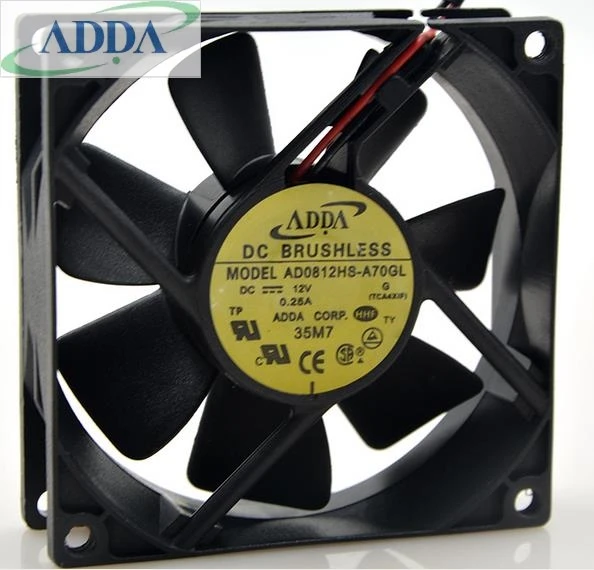 Оригинальный вентилятор охлаждения для ADDA AD0812HS A70GL 8025 DC12V 0.25A 8 см|case cooling fan|cooling