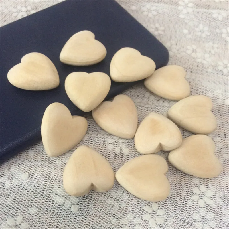 Креативные деревянные бусины сердца неокрашенные в форме Любви DIY ремесла ручной