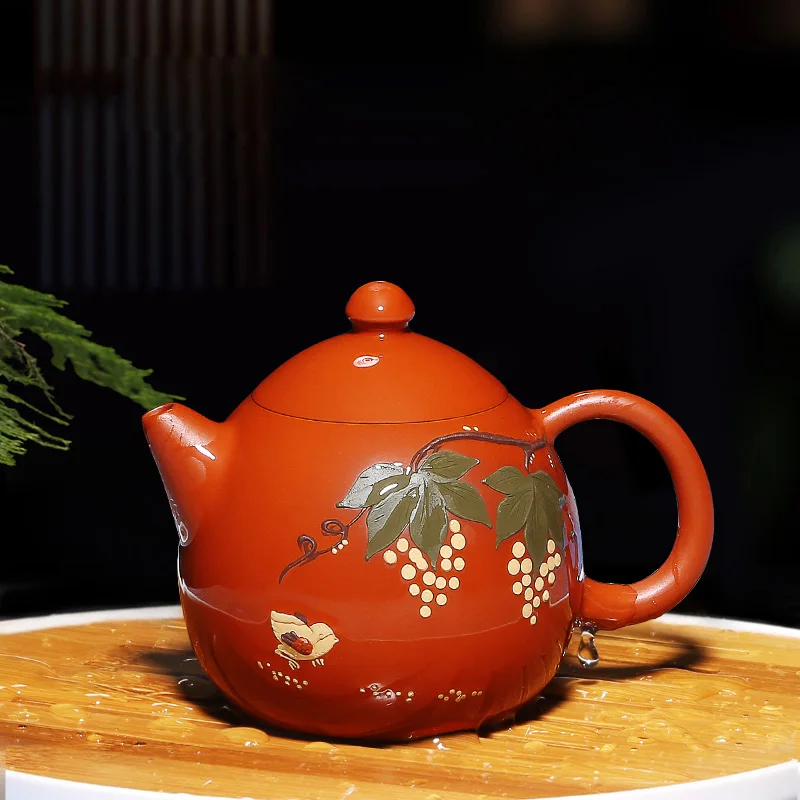 Аутентичный чайный горшок из исинской глины 250 мл котелок с яйцом винограда и