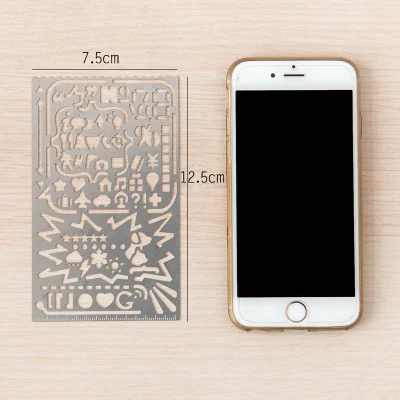 Вырезная многофункциональная линейка из нержавеющей стали для рисования|drawing