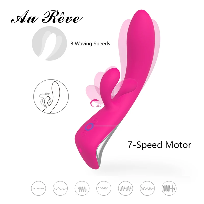 Au Reve Кролик Вибратор массажер для влагалища G Spot Стимулятор клитора Мощный