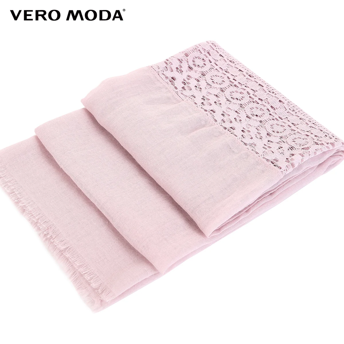 Vero Moda 2019 Новая мода кружева необработанные края прямоугольник женщин шарф |
