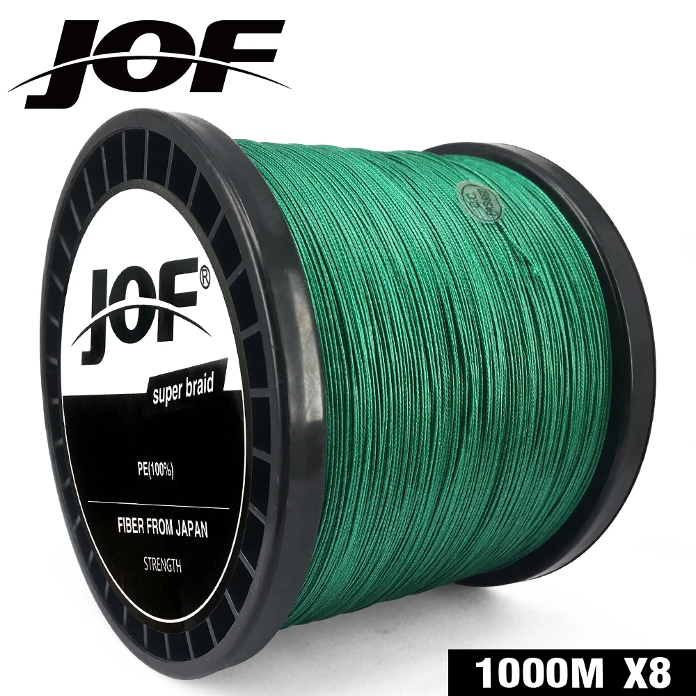 Новая плетеная рыболовная леска JOF 1000 м 8 нитей 22 88 анг. Фунт. Полиэтиленовая