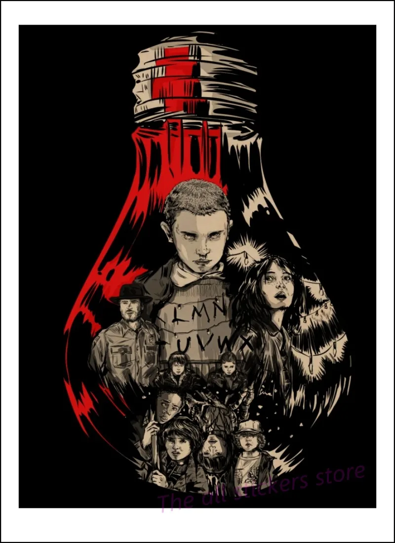 Ретро-постер очень странные дела на 2 сезона крафт-бумага для бара кафе домашний