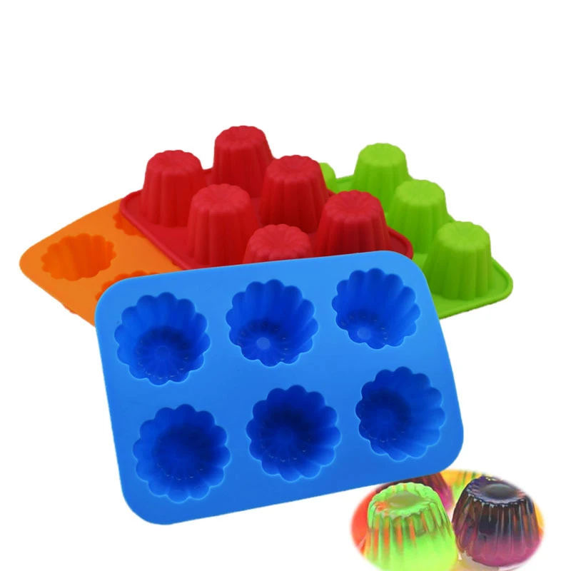 1 шт. силиконовая форма для круглых тортов с 6 отверстиями 3D кексов ручной работы