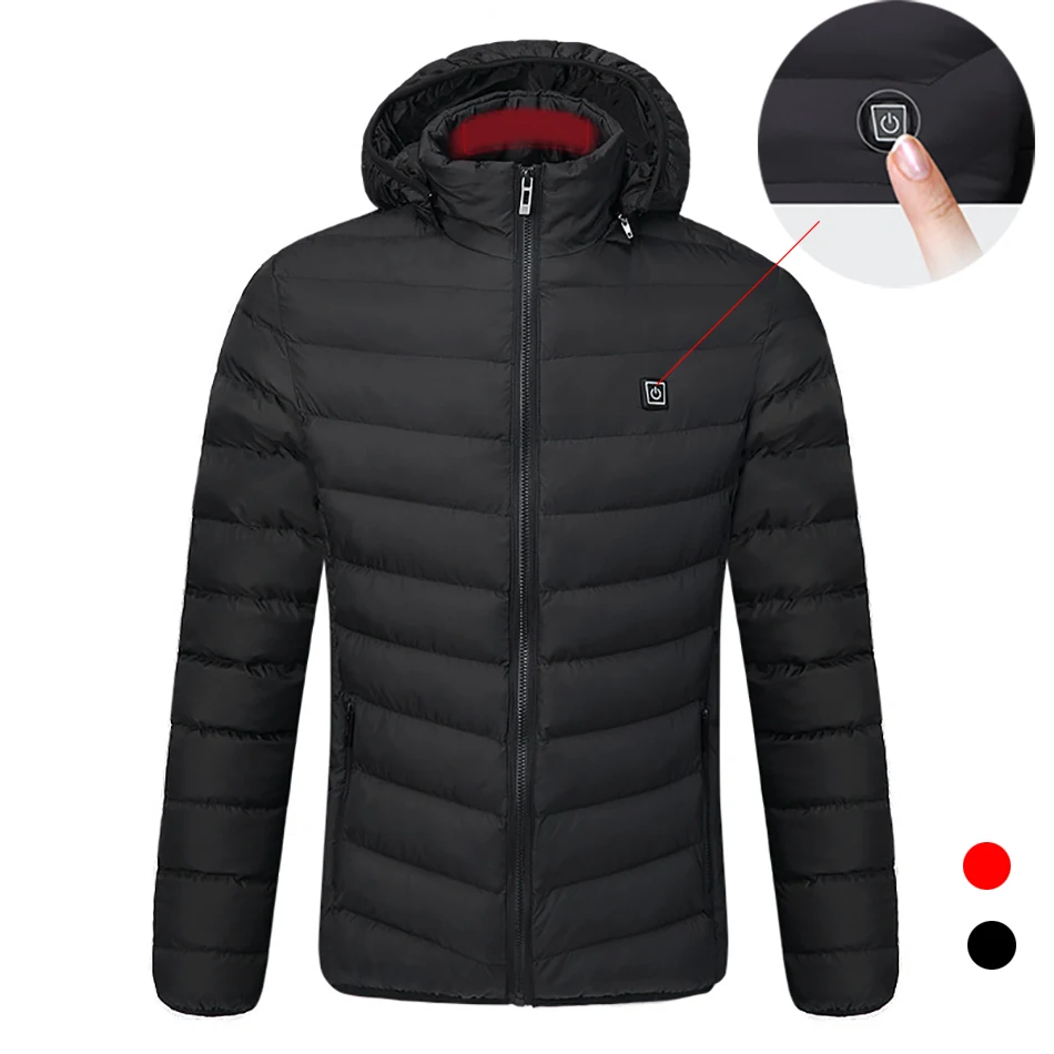 Новинка 2018 года куртки с электроподогревом для улицы мужские и женские хлопковые