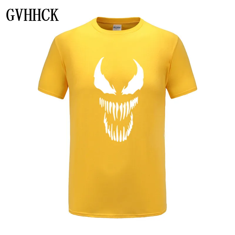 yellow Venom Футболка мужская мода футболка аниме оригинальность Человек-паук хлопок Футболка Европейский Размер Уличная фильм топы тройник - Цвет: yellow
