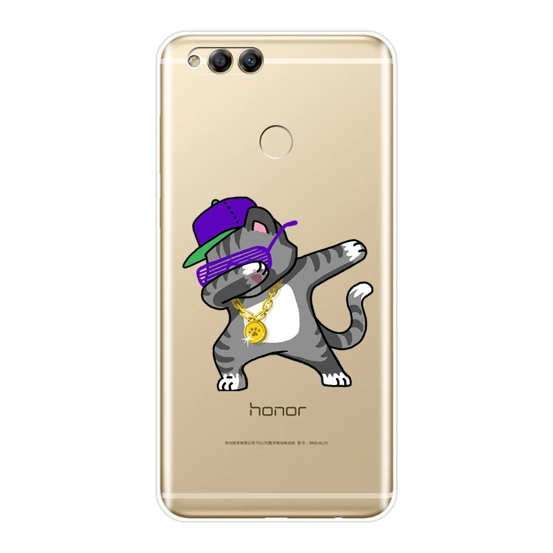 Чехол для телефона Huawei Honor 7 8 9 10 Lite 7S 7X 7A 7C Pro силиконовый мягкий чехол с кошачьим