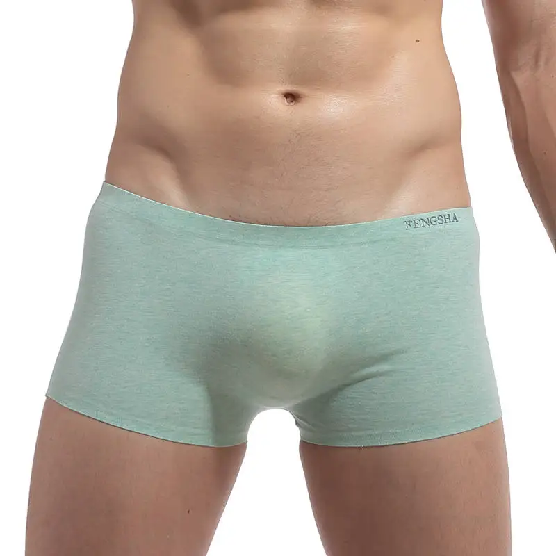 Трусы боксеры мужские Бесшовные хлопковое нижнее белье дышащие мягкие шорты с