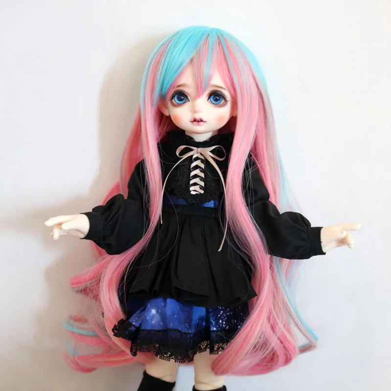 Bjd кукла чистый цвет градация волны рулон аксессуары 15*100 см 1 шт. волосы ряд