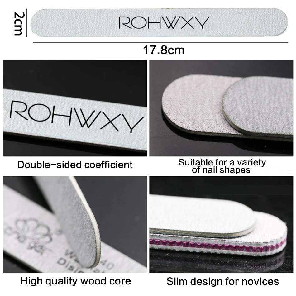 Набор инструментов для маникюра ROHWXY 8 шт./компл. пилочки ногтей щетка полировки