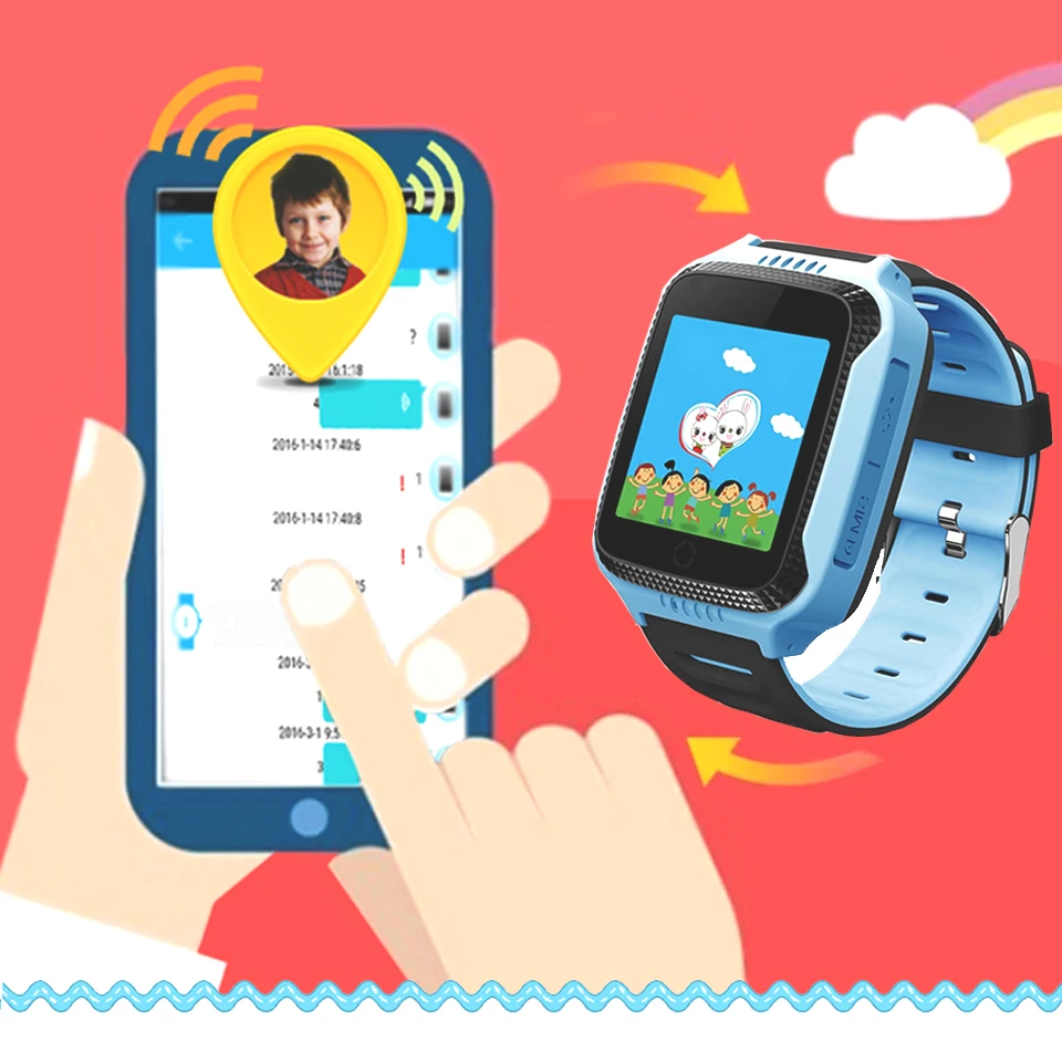 Q528 Дети gps Смарт часы с камерой освещение сенсорный экран Sim карты часы телефон расположение SOS Вызов монитор pk Q100 Q90 iosAndroi