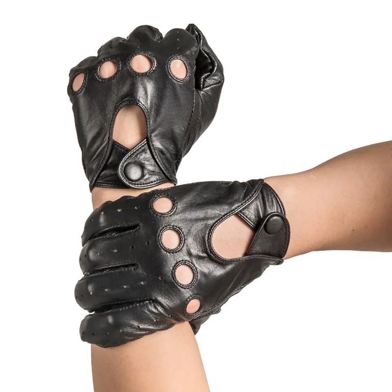 Италия козья кожа мужские перчатки Модные мотоциклетные 100% натуральная полный