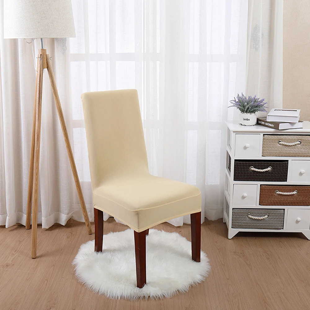 Однотонные Стрейчевые эластичные чехлы для стульев чехол цветочный столовой