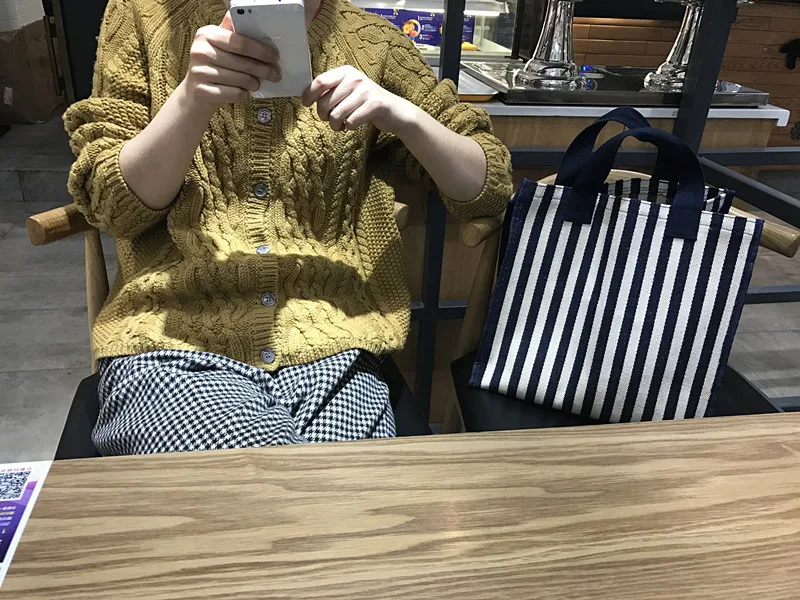 Новые женские пляжные холщовые сумки, модные полосатые тканевые сумки, женские большие сумки на плечо, повседневные сумки для покупок