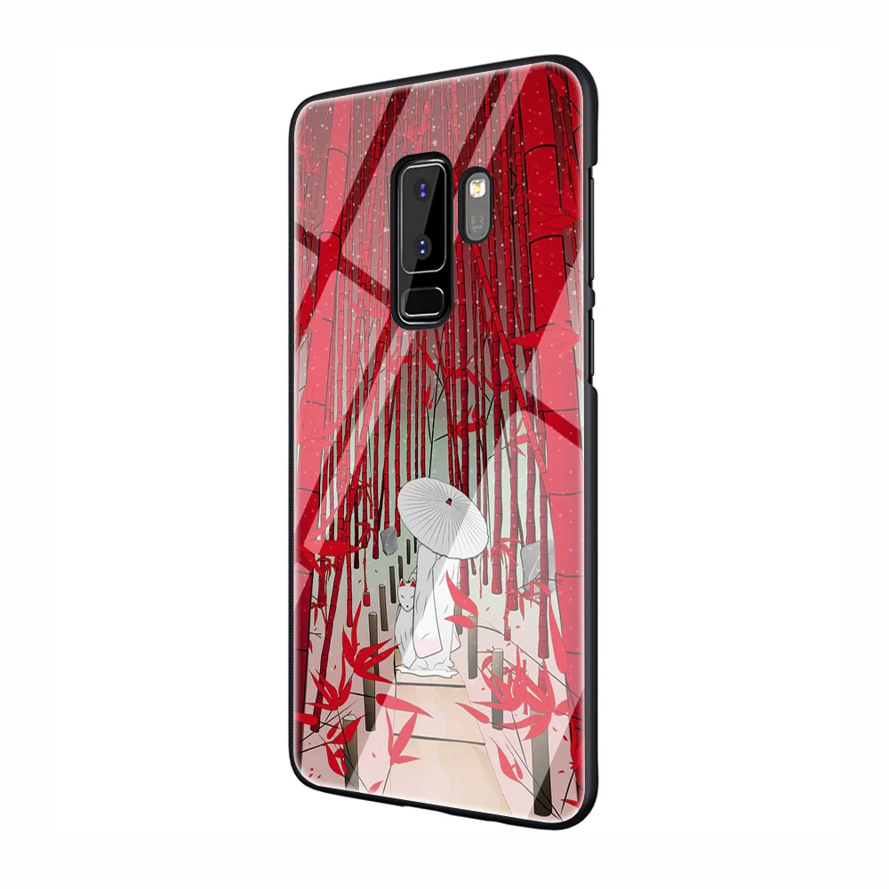 G8 Ukiyo e японский стиль искусство закаленное стекло чехол для телефона samsung Galaxy S7 edge S8 Note 8 9 10 Plus A10 20 30 40 50 60 70 - Цвет: G8