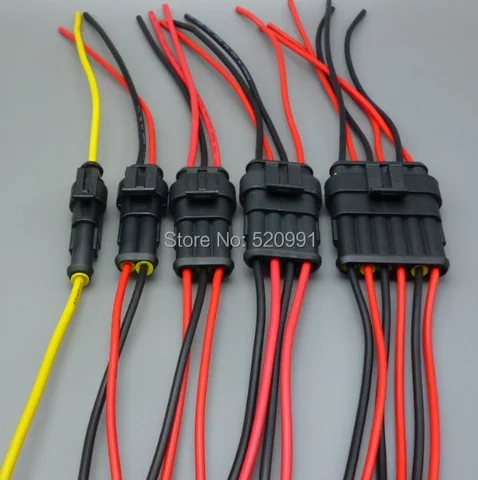 worldsea 1.5 Kit 1/2/3/4/5/6 Pin żeński męski wodoodporny przewód elektryczny kabel złącze samochodowe wtyczka samochodowa