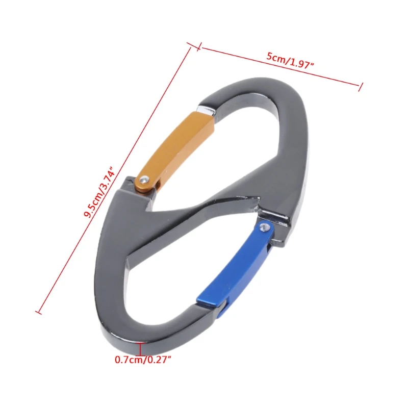 

Outdoor Camping Tool 8 Shaped Carabiner Keychain Snap Clip Hook Hiking Buckle