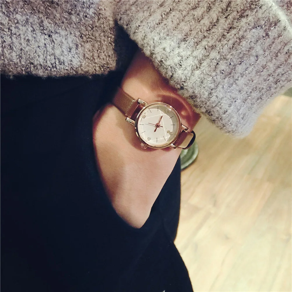 Женские часы высокого качества простые в стиле ретро для маленьких девочек