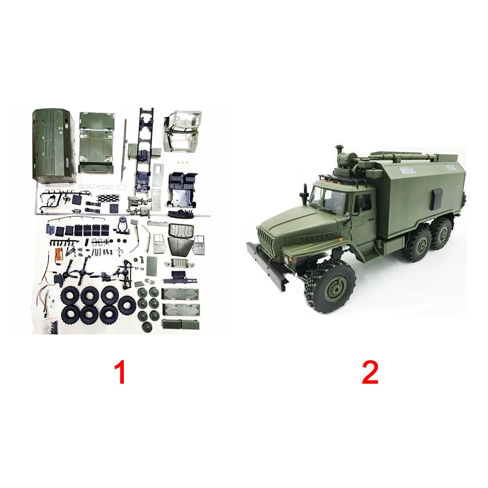 WPL B36 Урал 1/16 2,4G 6WD RC автомобиль военный грузовик Рок Гусеничный командный Коммуникационный автомобиль RTR игрушка авто армейские грузовики