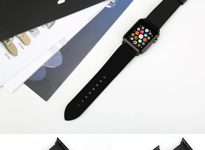 MAIKES аксессуары для часов Apple Watch band 44 мм 40 мм 42 мм 38 мм серия 4 3 2 1 спортивный материал: резина iWatch ремешок для часов