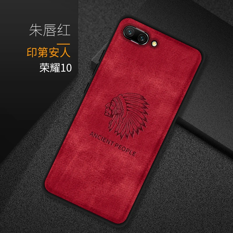 5 Чехол для Huawei Honor 10, задняя крышка, силиконовый край, тканевый чехол для Huawei Honor 6X 7X 8X Max 8C 7C 9i 10, чехол для Honor 7C - Цвет: 5