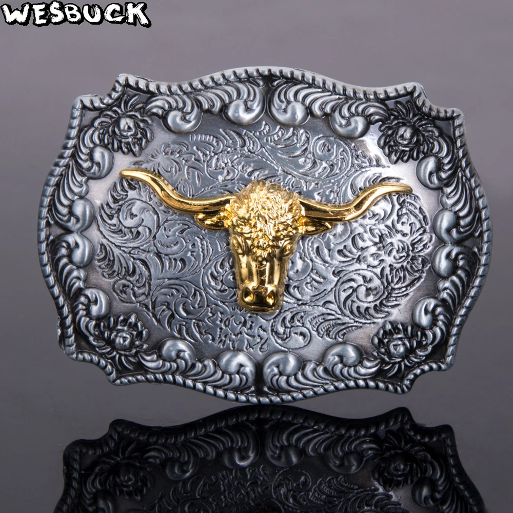 WesBuck бренд золотой орел пряжки ремня для Для мужчин женщин животное Western Buckles