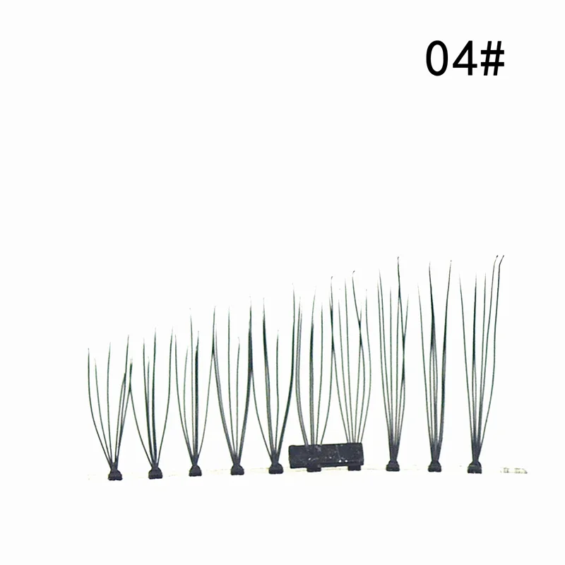 4 шт. Магнитная ресница Многоразовые прозрачные пластиковые ручные