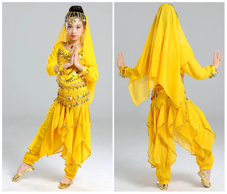 Детский костюм для танца живота с длинным рукавом 5 шт./компл.|Танец живота| |