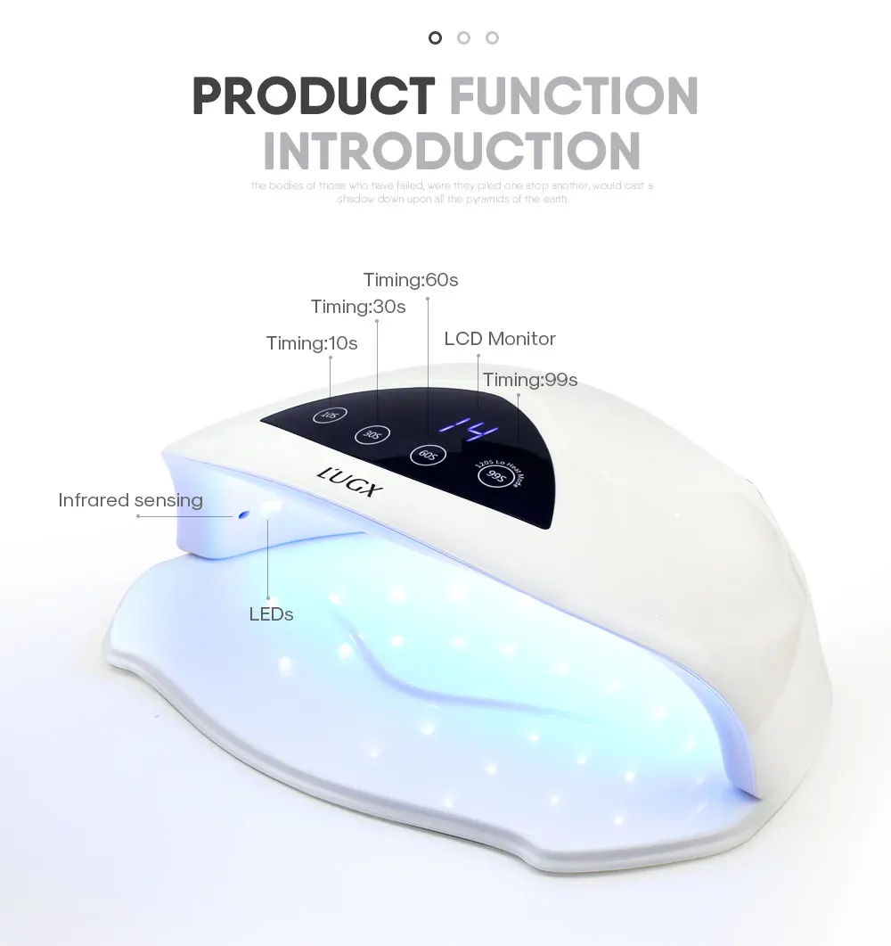 NOQ Max72W лампа для ногтей УФ-светодиодные лампы для маникюра для двух рук 36 светодиодов гель-отверждающий лак светильник лампа для терапии ногтей
