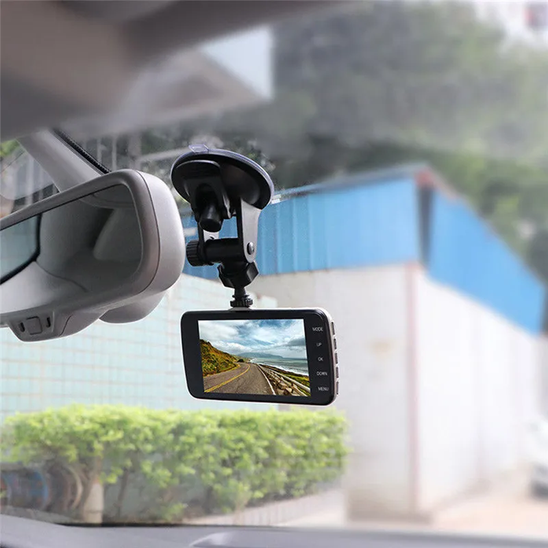 Новая 4 &quotHD автоматическая камера с двумя объективами FHD 1080P видеорегистратор DVR